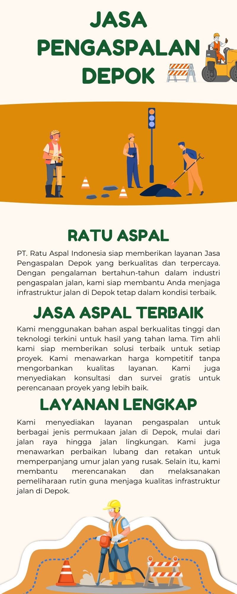 Infografik Jasa Pengaspalan Depok