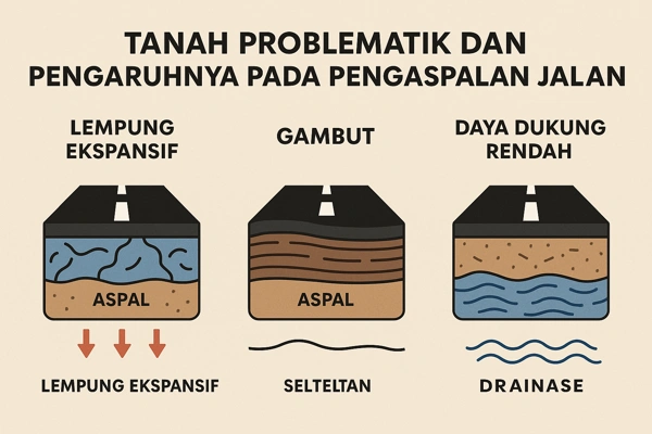Tanah Problematik dan Pengaruhnya pada Pengaspalan