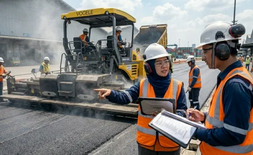 assesment pengaspalan di Cengkareng oleh PT. Ratu Aspal Indonesia